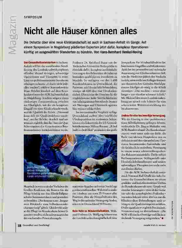 Vorschauseite 1: Nicht alle Häuser können alles
