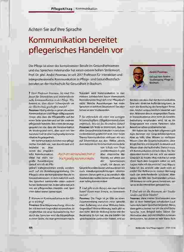 Vorschauseite 1: Kommunikation bereitet pflegerisches Handeln vor