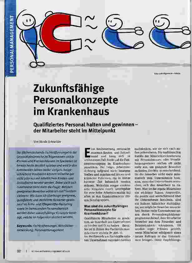 Vorschauseite 1: Zukunftsfähige Personalkonzepte im Krankenhaus