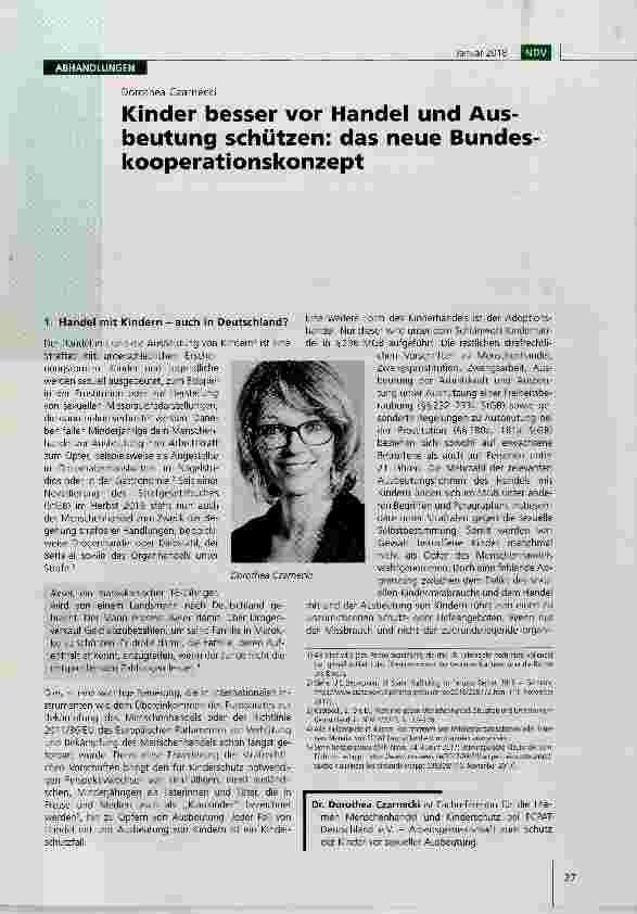 Vorschauseite 1: Kinder besser vor Handel und Ausbeutung schützen: das neue Bundeskooperationskonzept