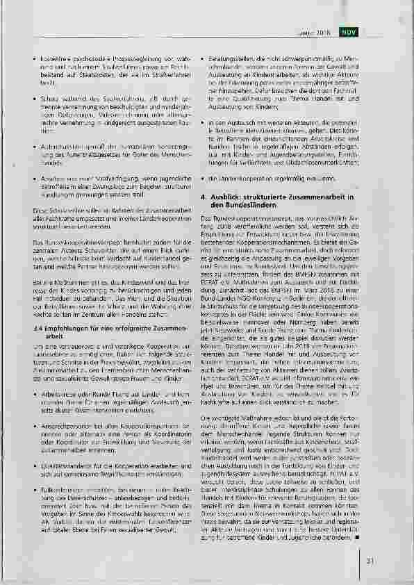 Vorschauseite 5: Kinder besser vor Handel und Ausbeutung schützen: das neue Bundeskooperationskonzept