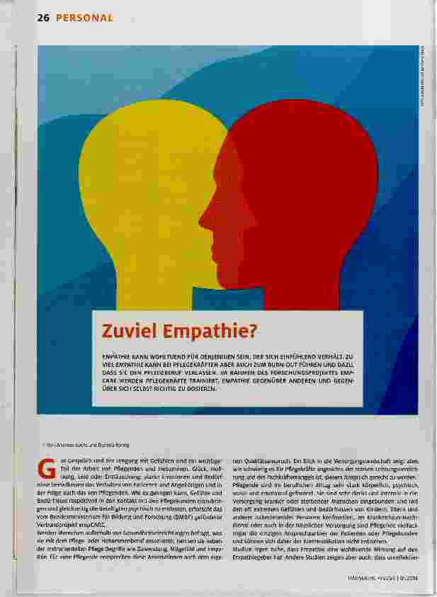 Vorschauseite 1: Zuviel Empathie?
