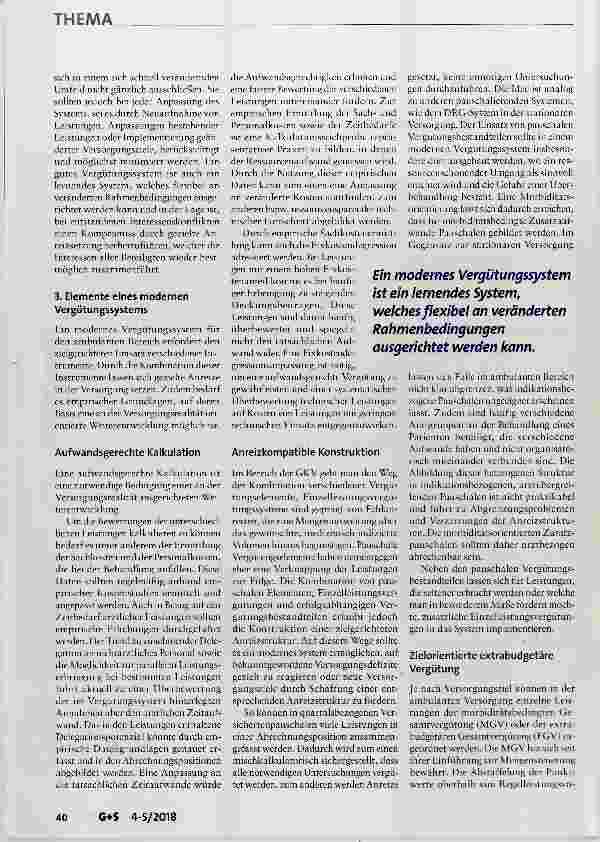 Vorschauseite 3: Flexibel, evidenzbasiert, zielorientiert Zur Gestaltung einer modernen ambulanten Vergütung