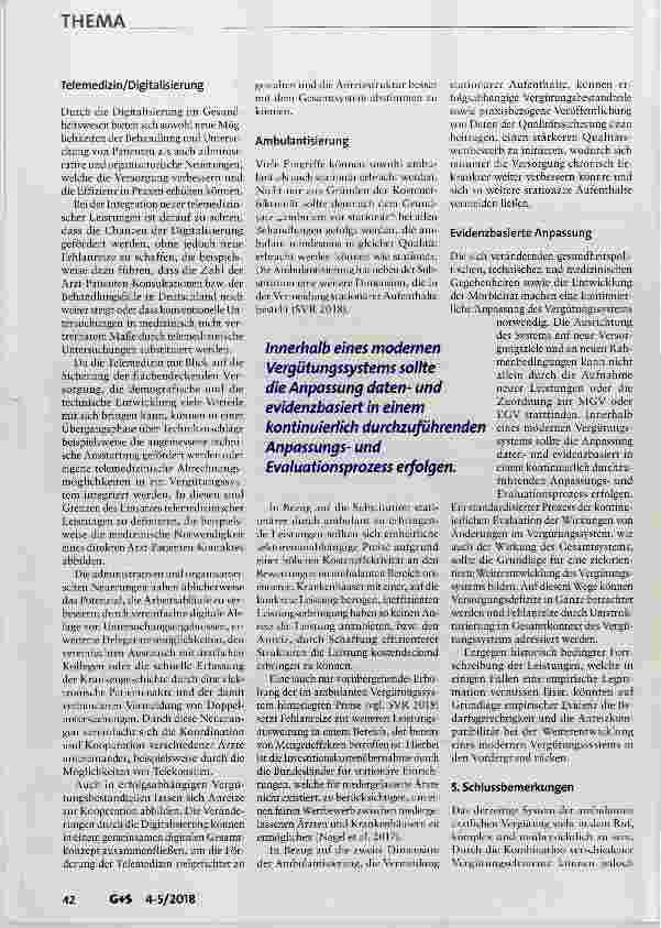 Vorschauseite 5: Flexibel, evidenzbasiert, zielorientiert Zur Gestaltung einer modernen ambulanten Vergütung