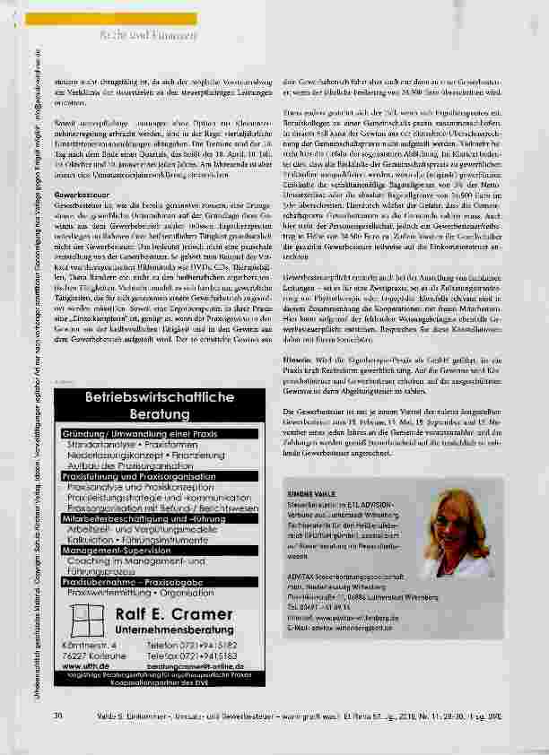Vorschauseite 3: Einkommen-, Umsatzund Gewerbesteuer wann greift was?