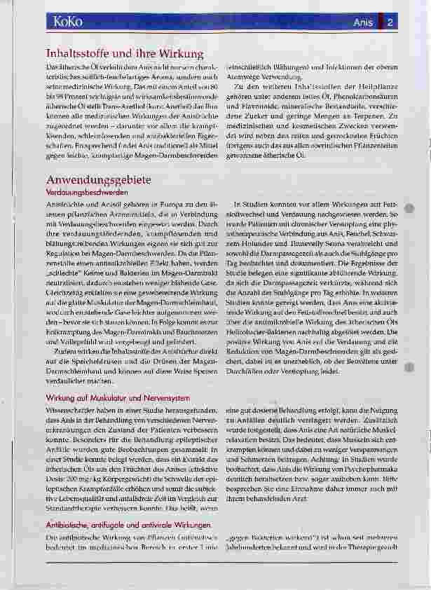 Vorschauseite 2: KoKö 115 Kompass Komplementärmedizin Anis (Pimpinella anisum)