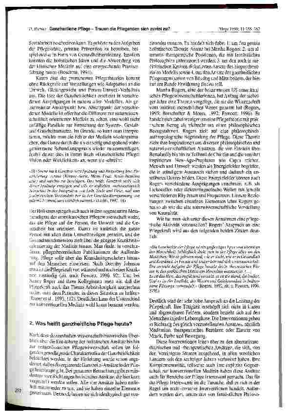 Vorschauseite 3: Ganzheitliche Pflege - Trauen die Pflegenden sich zuviel zu?