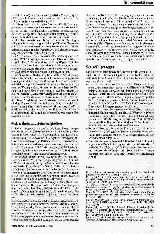 Vorschauseite 3: Kinder mit fetaler Mißbildung / Erfahrungen aus dem Wiener-Modell über die Schwierigkeiten des Krankenhauspersonals bei Betreuung