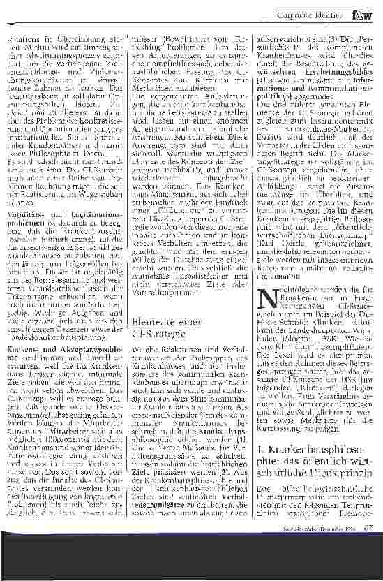Vorschauseite 2: Corporate Identity für das Krankenhaus CI-Konzept des Wiesbadener-Klinikums