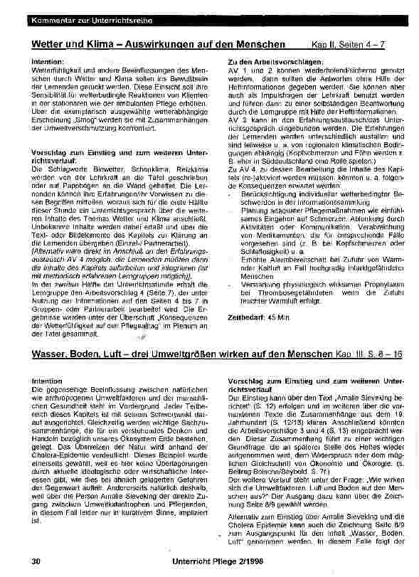 Vorschauseite 4: „Umwelthygiene als Unterrichtsthema in der Pflegeausbildung