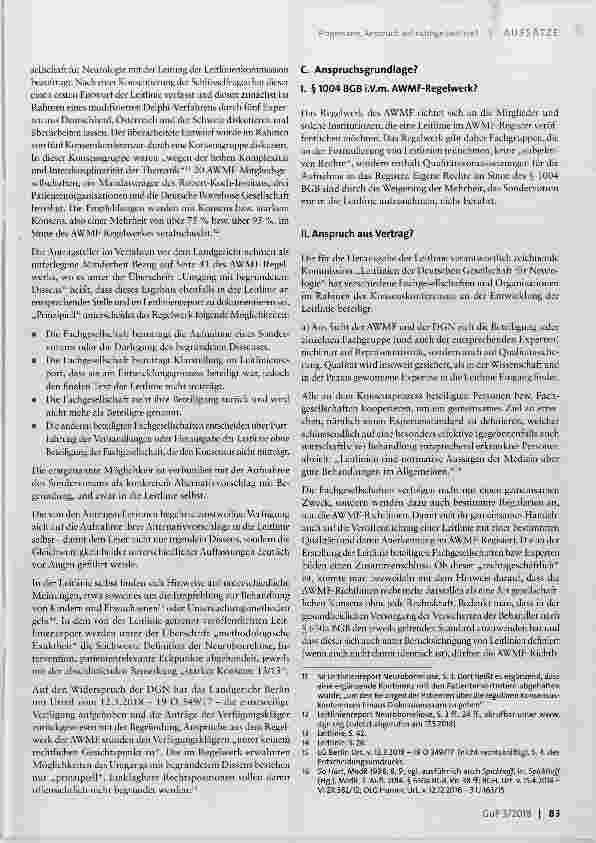 Vorschauseite 3: Anspruch auf richtige Leitlinie? S3-Leitlinie Neuroborreliose in Kraft mit „Dissenserklärungen“