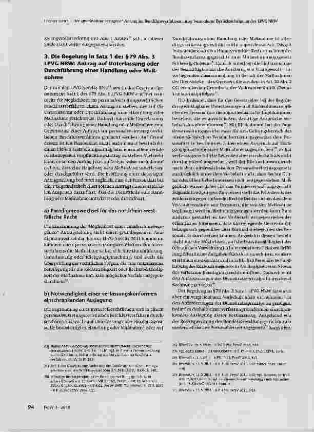Vorschauseite 5: Der „maßnahmebezogene“ Antrag im Beschlussverfahren unter besonderer Berücksichtigung des LPVG NRW
