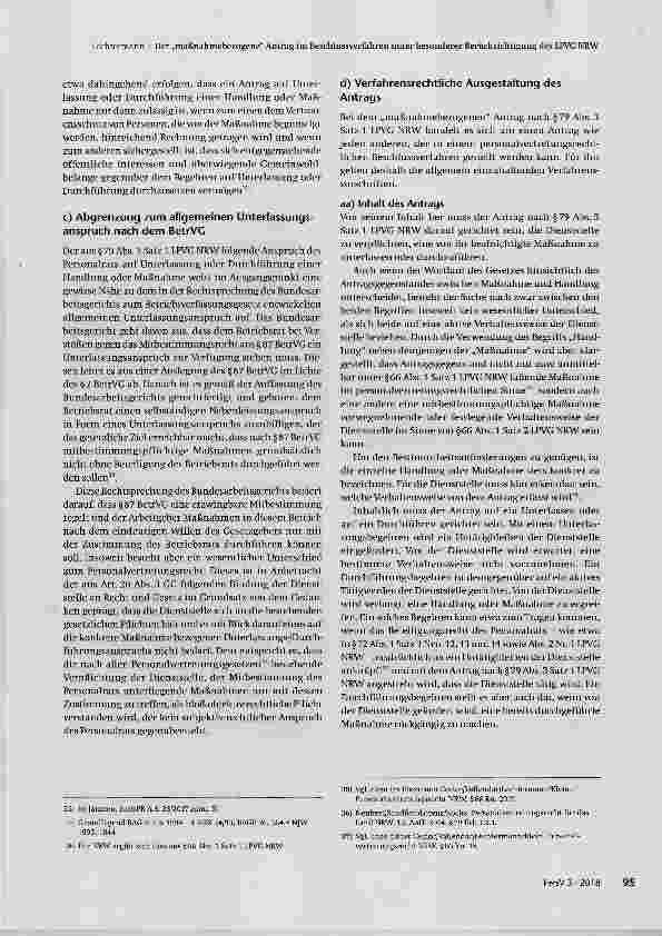 Vorschauseite 6: Der „maßnahmebezogene“ Antrag im Beschlussverfahren unter besonderer Berücksichtigung des LPVG NRW