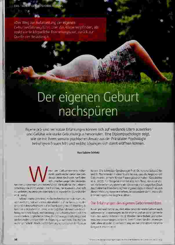 Vorschauseite 1: Der eigenen Geburt nachspüren