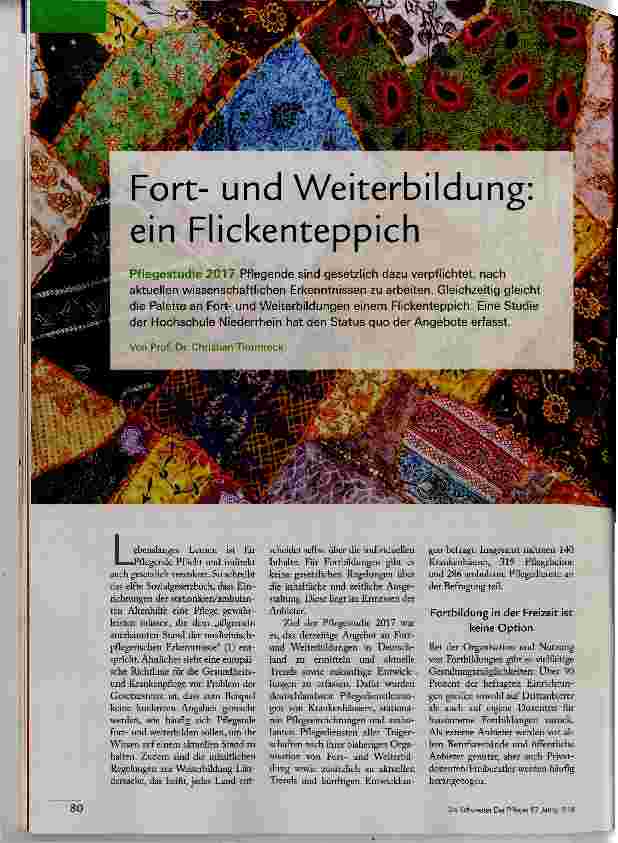 Vorschauseite 1: Fortund Weiterbildung: ein Flickenteppich