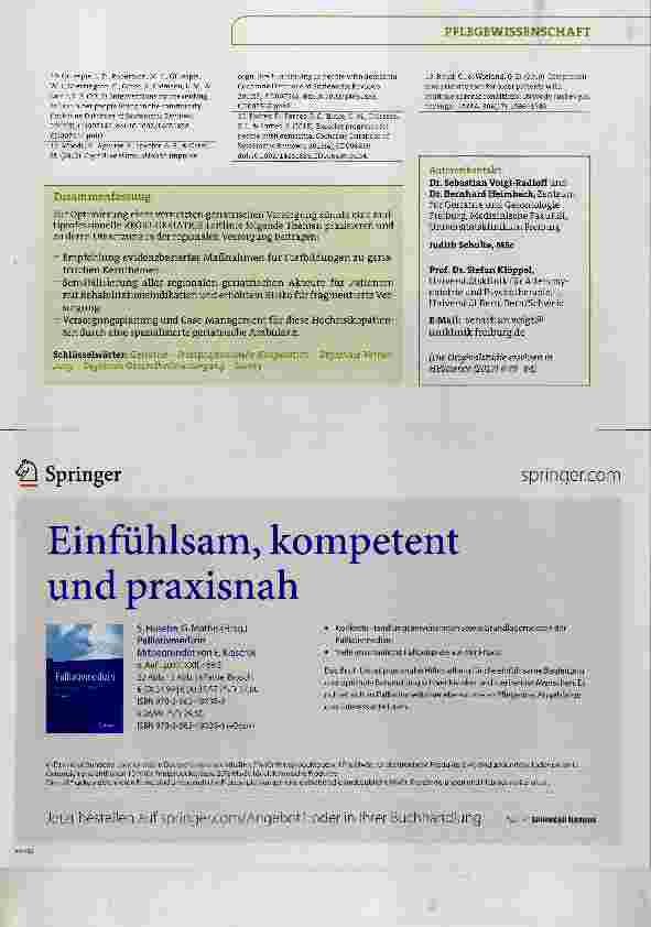 Vorschauseite 4: REGIO-GERIATRIE - multiprofessionell koordiniert versorgt