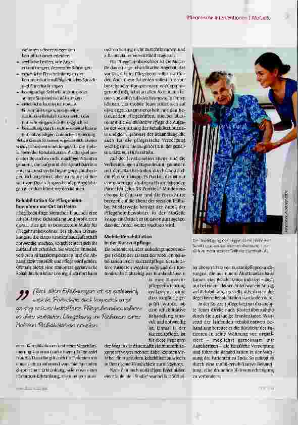 Vorschauseite 3: Mobile Geriatrische Rehabilitation ein alltagsorientiertes Behandlungskonzept