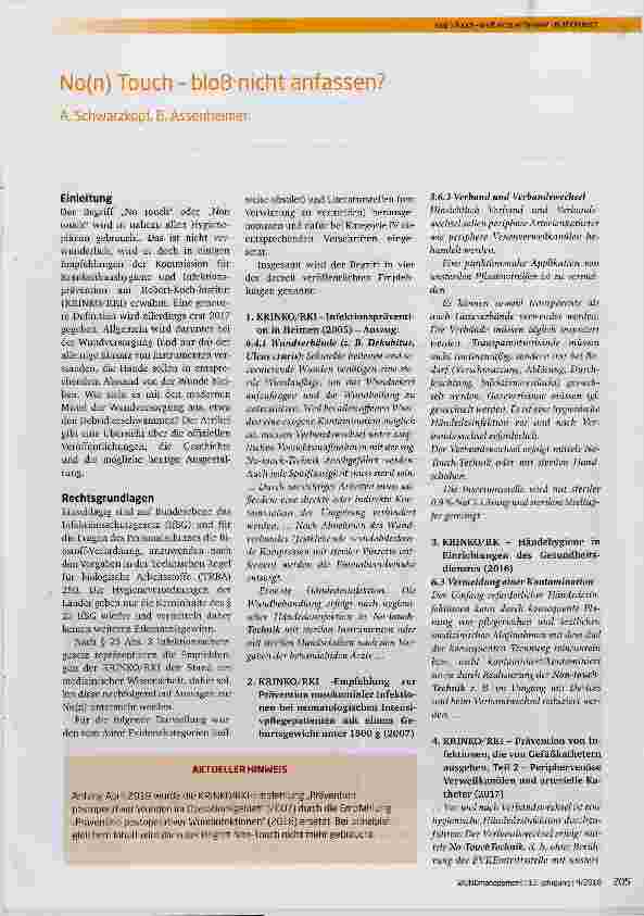 Vorschauseite 1: No(n) Touch bloß nicht anfassen?