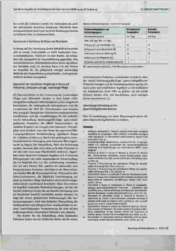 Vorschauseite 5: Spezifische Aspekte der Rehabilitation bei hoher Querschnittlähmung mit Beatmung