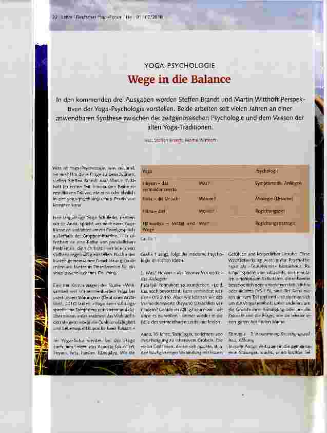 Vorschauseite 1: Wege in die Balance