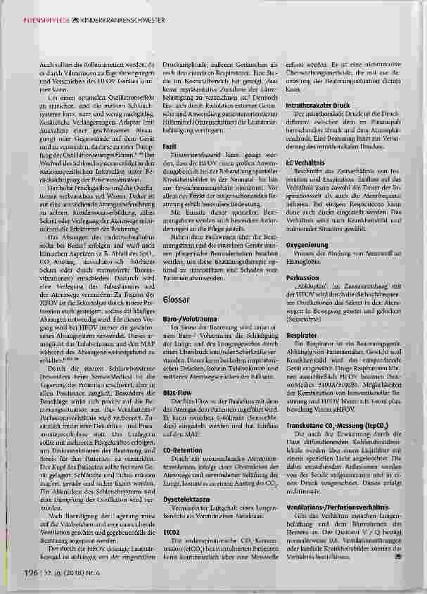 Vorschauseite 3: Tief durchatmen Pflegerische Aspekte bei der Versorgung von Patienten unter Hochfrequenz-Oszillationsventilation