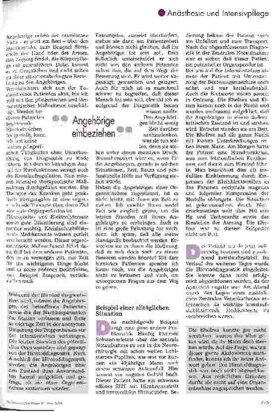 Vorschauseite 2: Pflege eines potentiellen Organspenders