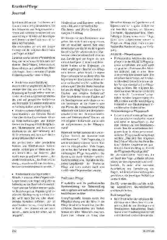 Vorschauseite 2: Religiöse Bedürfnisse im Alter Wie erschließen sich die religiösen Bedürfnisse eines Pflegebedürftigen?