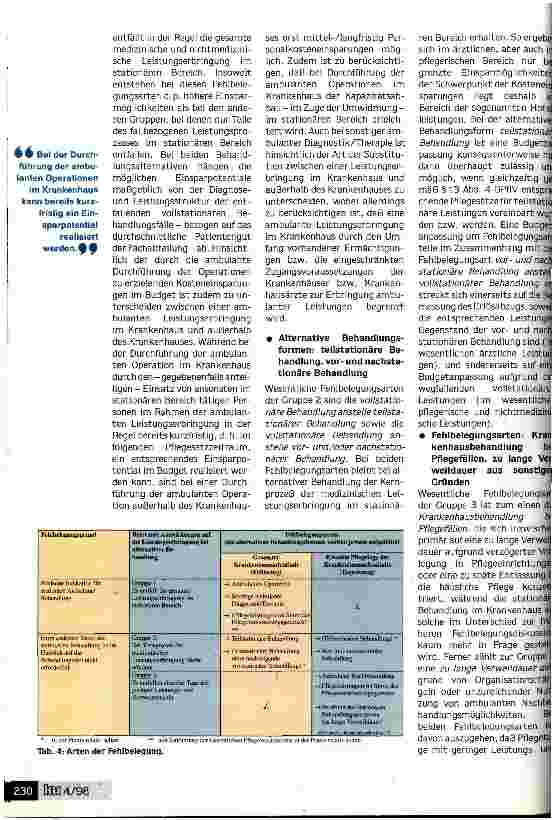 Vorschauseite 5: Fehlbelegung und prospektive Budgetanpassung: Differenzierte Vorgehensweise unverzichtbar