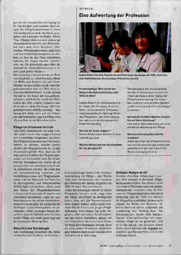 Vorschauseite 2: Pflege global stärken