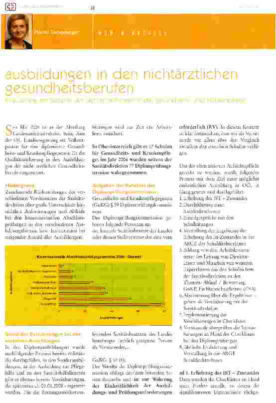 Vorschauseite 1: ausbildungen in den nichtärztlichen gesundheitsberufen