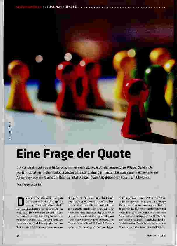 Vorschauseite 1: Eine Frage der Quote