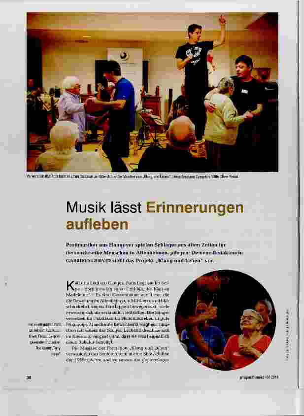 Vorschauseite 1: Musik lässt Erinnerungen aufleben