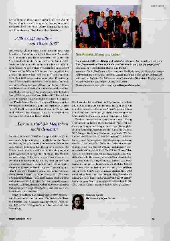 Vorschauseite 2: Musik lässt Erinnerungen aufleben