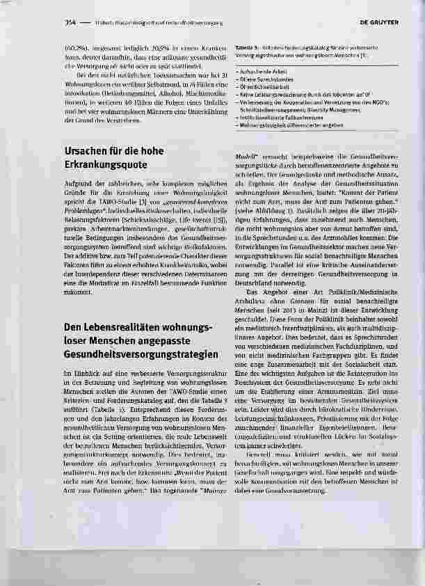 Vorschauseite 3: Obdachlosigkeit und Gesundheitsversorgung