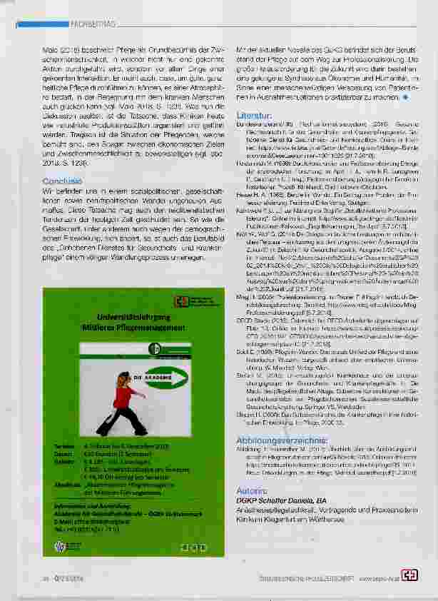 Vorschauseite 3: Professionalisierung der Krankenpflege mit Blick auf die Anästhesiepflege