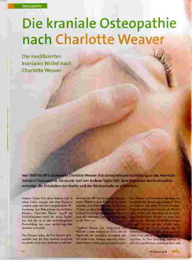 Vorschauseite 1: Die kraniale Osteopathie nach Charlotte Weaver