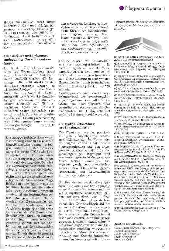 Vorschauseite 4: Bildung von Profit-Centern und die Auswirkungen auf den Pflegedienst 1. Teil