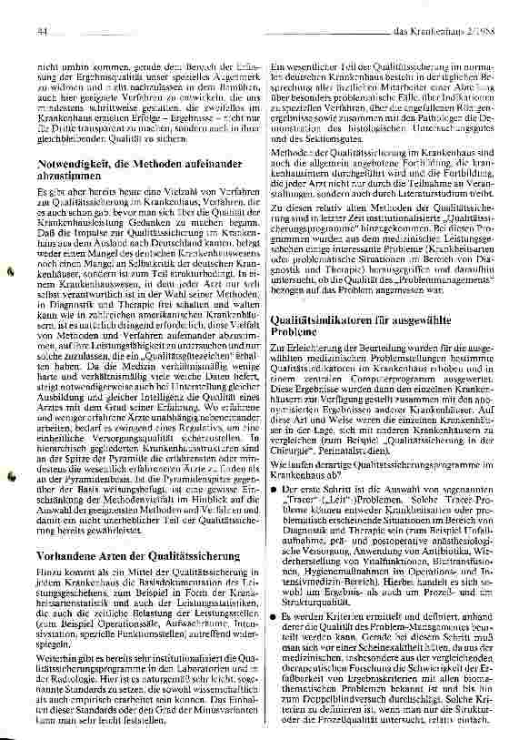 Vorschauseite 2: Qualitätssicherung im Krankenhaus
