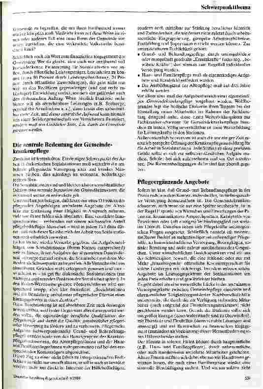 Vorschauseite 2: Diakonie-/ Sozialstation in einem noch ungegliederten System ergänzender Hilfeangebote