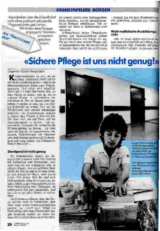 Vorschauseite 1: Sichere Pflege ist uns nicht genug