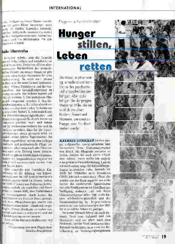 Vorschauseite 4: Hoffnung für ein zerbrochenes Land Pflege in Rußland