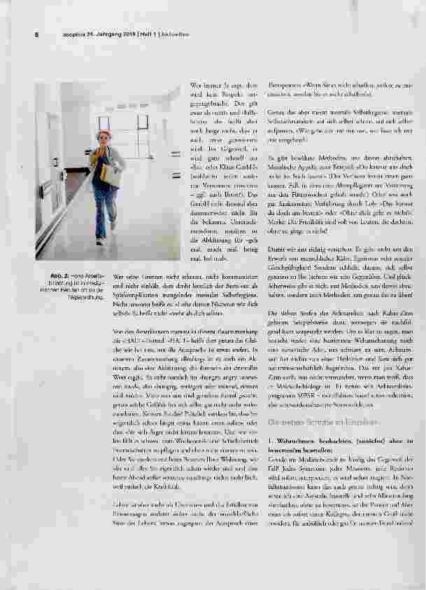 Vorschauseite 2: Mentale Selbsthygiene - Modeerscheinung oder unverzichtbarer Baustein guter Hygienepraxis?