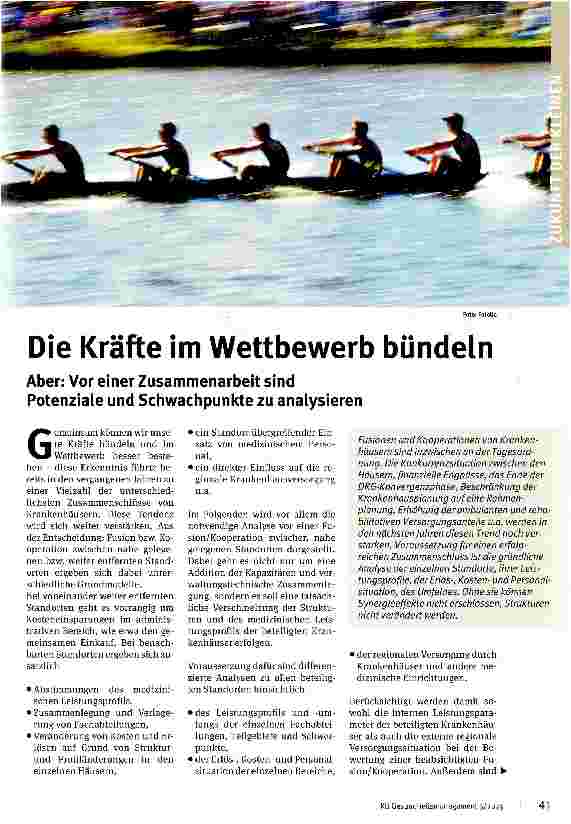 Vorschauseite 1: Die Kräfte im Wettbewerb bündeln