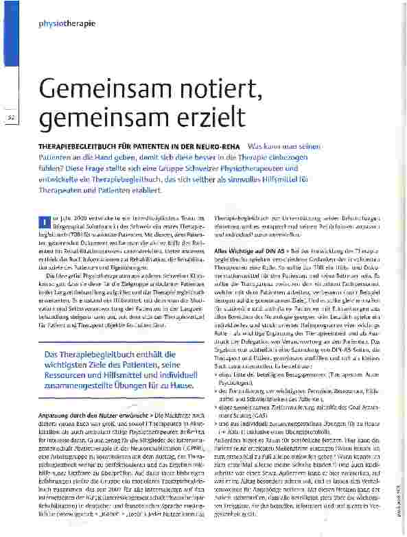 Vorschauseite 1: Gemeinsam notiert, gemeinsam erzielt