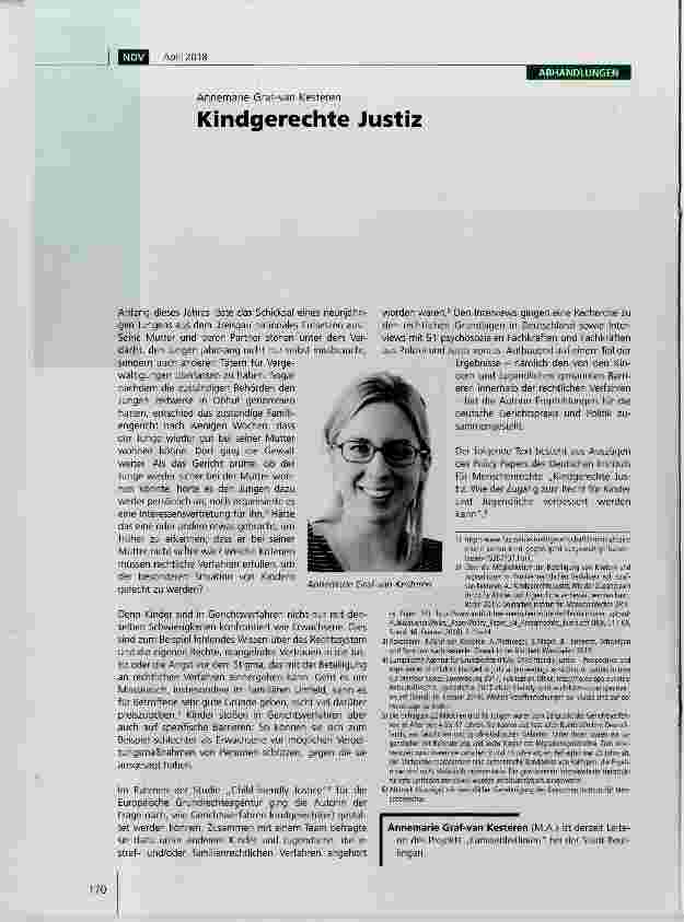 Vorschauseite 1: Kindgerechte Justiz