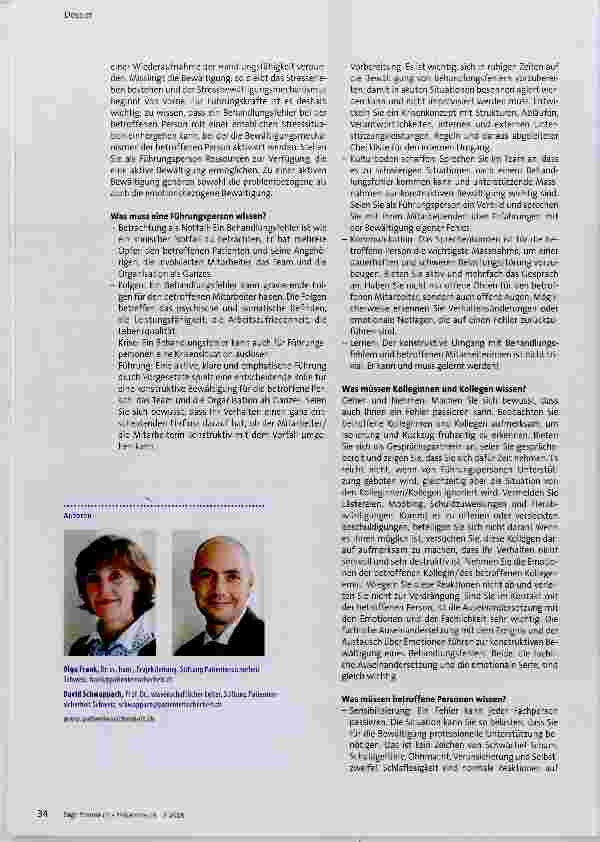 Vorschauseite 3: Behandlungsfehler: Auch Fachpersonen leiden oft im Stillen
