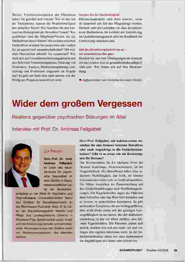 Vorschauseite 3: Prävention in der stationären Pflege