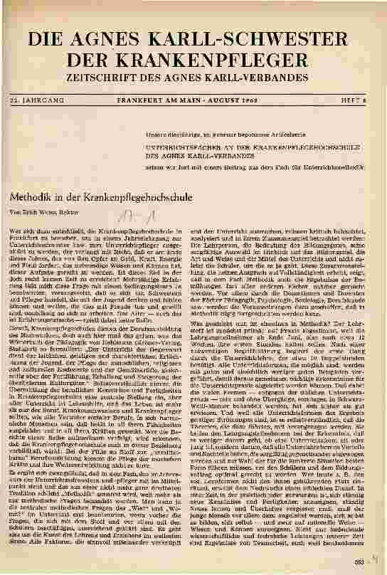Vorschauseite 1: Methodik in der Krankenpflegehochschule