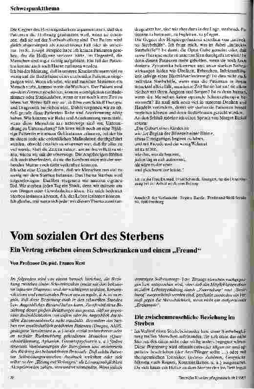 Vorschauseite 6: Die Pflege von Tumorpatienten im Finalstadium Erfahrungsbericht nach einem dreimonatigem Praktikum im St. Joseph Hospice