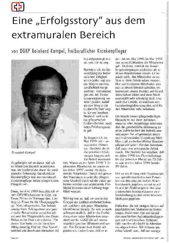 Vorschauseite 1: Eine Erfolgsstory aud dem extramuralen Bereich